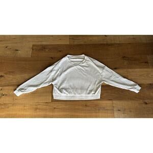 Gilly Hicks Ribbed Cropped Long Sleeve Sweater Top Women's Sz XXL